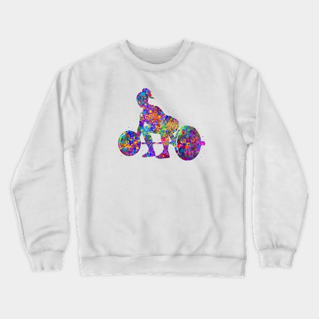 Weightlifter woman Crewneck Sweatshirt by Yahya Art